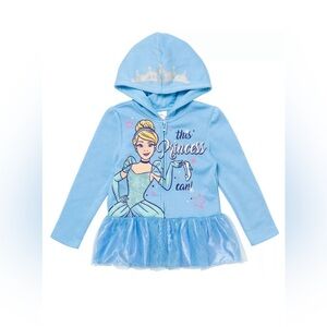 Disney Princess Cinderella Toddler Girls Zip Up Hoodie 5T